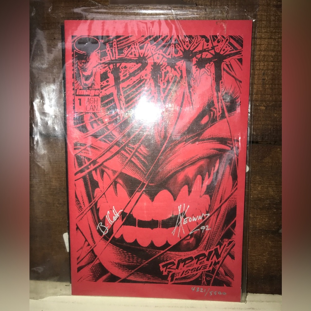 Pitt ash can autographed and numbered used